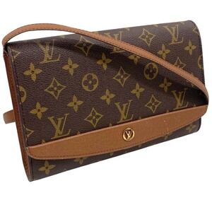 Louis Vuitton Bordeaux Red Brown Shoulder Bag Clutch